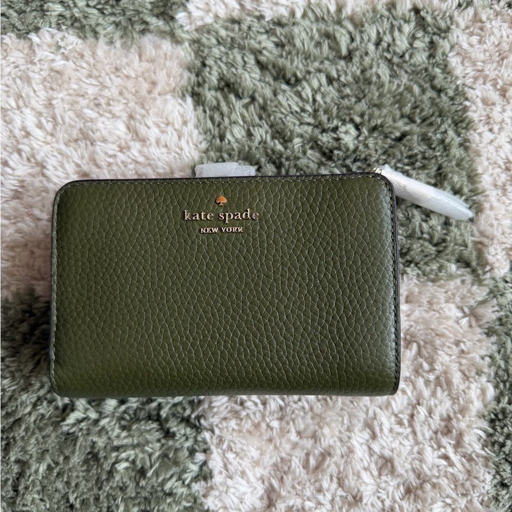 Kate Spade Olive Green Leather Wallet - Picture 2 of 5